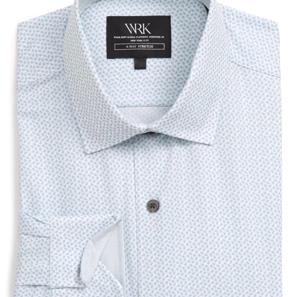 WRK W.R.K Mens PERFORMANCE Dress Shirt PAISLEY NEW